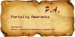 Partelly Amaranta névjegykártya